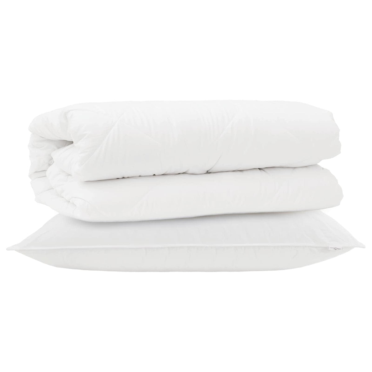 Vidaxl Bettwäsche-Set mit Kissen, 2 Stück, weiße Mikrofaser