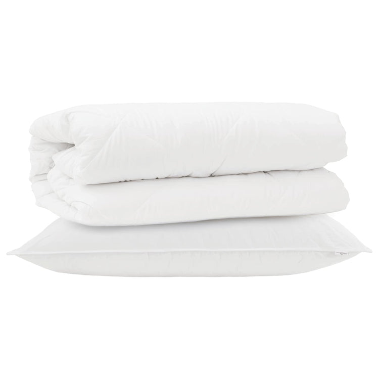 Vidaxl Bettwäsche-Set mit Kissen, 2 Stück, weiße Mikrofaser
