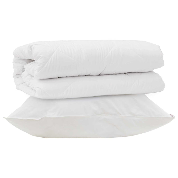 Vidaxl Bettwäsche-Set mit Kissen, 2 Stück, weiße Mikrofaser