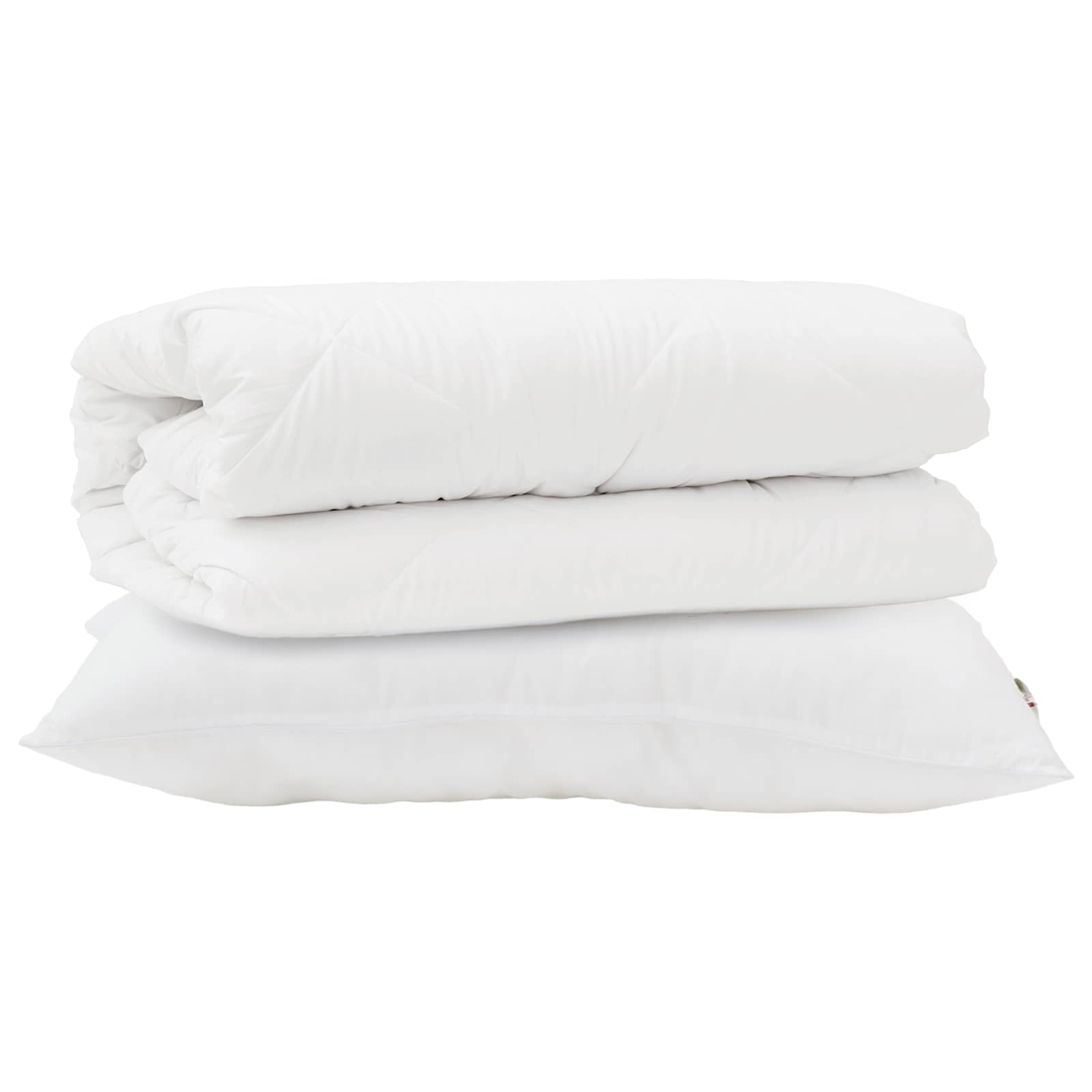 Vidaxl Bettwäsche-Set mit Kissen, 2 Stück, weiße Mikrofaser