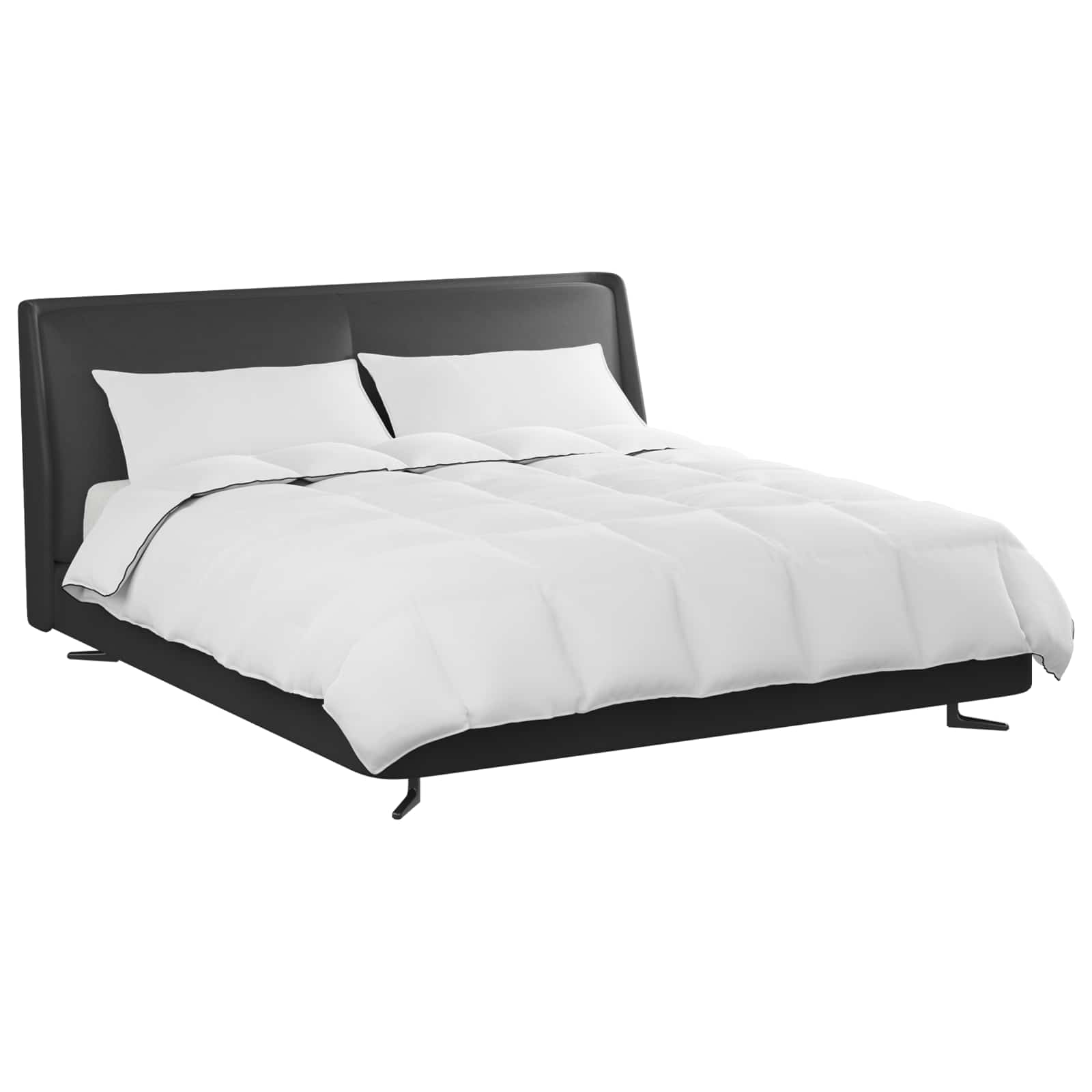 Vidaxl Winterdecke mit Kissen 3 Stück weiße Daunenfedern