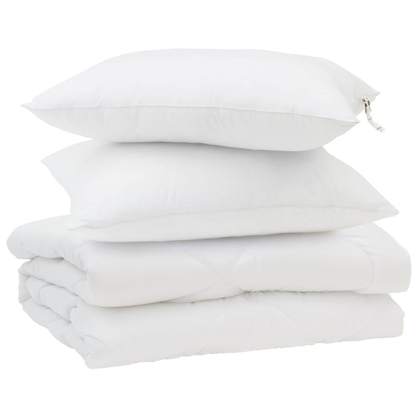 Vidaxl Sommerbettdecke mit Kissen 3 Stück weiße Mikrofaser