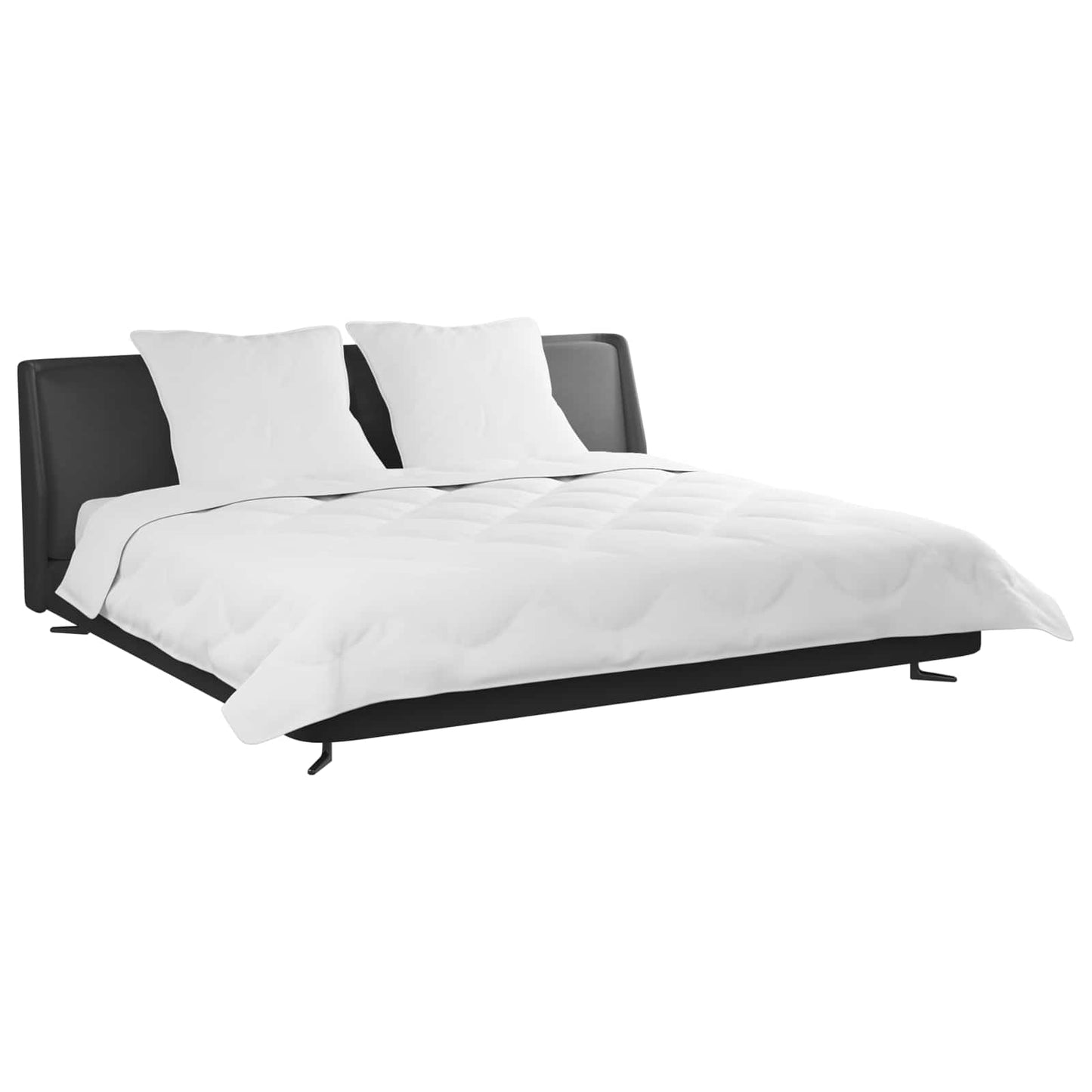 Vidaxl-Bettdecke mit Kissen, 3 Stück, weiße Mikrofaser und Daunenfedern
