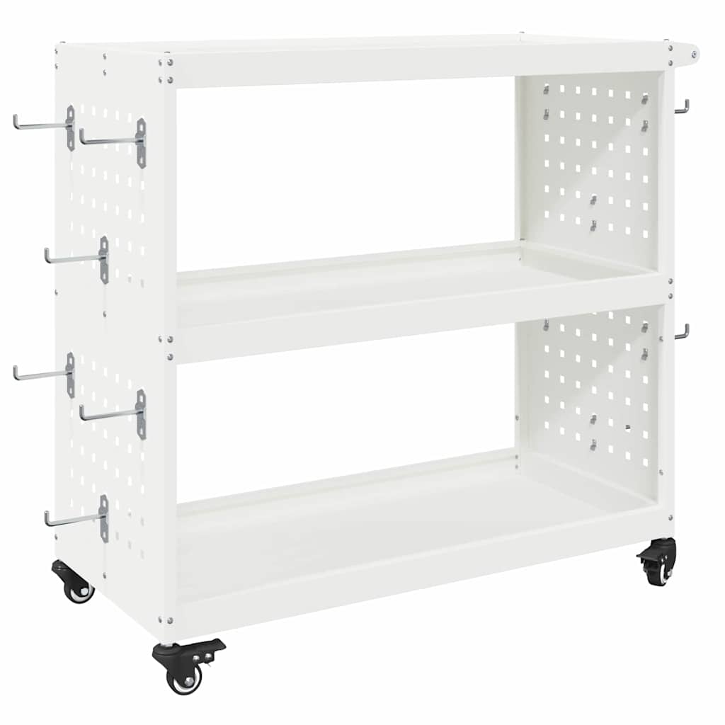 Vidaxx Werkzeugwagen weiß 75 x 35 x 73 cm kaltgewalzter Stahl