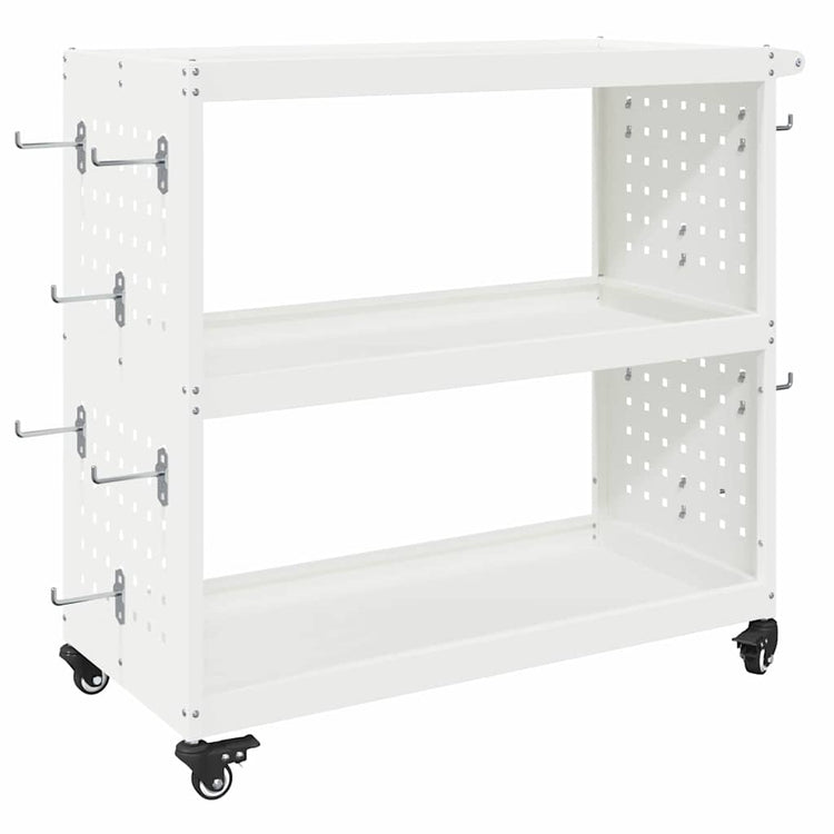 Vidaxx Werkzeugwagen weiß 75 x 35 x 73 cm kaltgewalzter Stahl