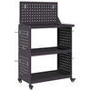 Vidaxx Werkzeugwagen schwarz 65 x 35 x 111 cm kaltgewalzter Stahl