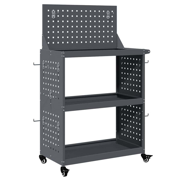 Vidaxxl Werkzeugwagen Anthrazit 65 x 35 x 111 cm kaltgewalzter Stahl