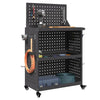 Vidaxx Werkzeugwagen schwarz 65 x 35 x 111 cm kaltgewalzter Stahl