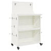 Vidaxx Werkzeugwagen weiß 65 x 35 x 111 cm kaltgewalzter Stahl