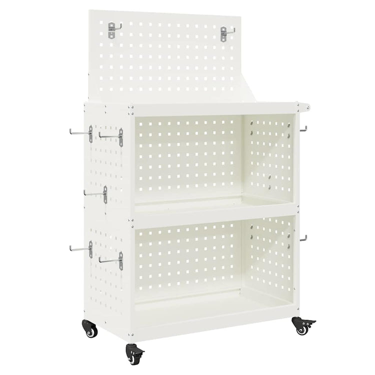 Vidaxx Werkzeugwagen weiß 65 x 35 x 111 cm kaltgewalzter Stahl