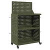 Vidaxxl Werkzeugwagen mit Ablage olivgrün 65 x 35 x 111 cm
