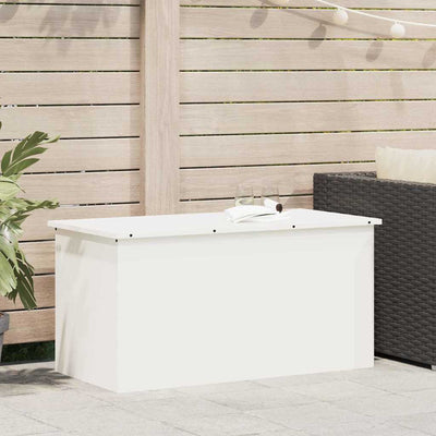Vidaxx Outdoor-Aufbewahrungsbox weiß 100 x 50,5 x 50 cm Stahl