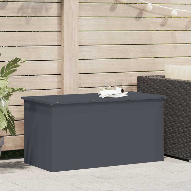 Vidaxx Outdoor-Aufbewahrungsbox Anthrazit 100 x 50,5 x 50 cm Stahl