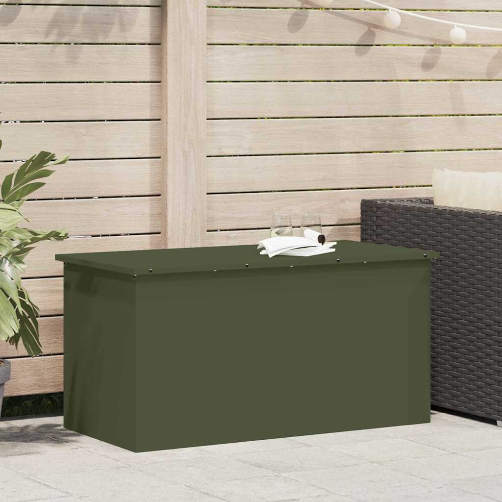 Vidaxx Outdoor-Aufbewahrungsbox olivgrün 100 x 50,5 x 50 cm Stahl