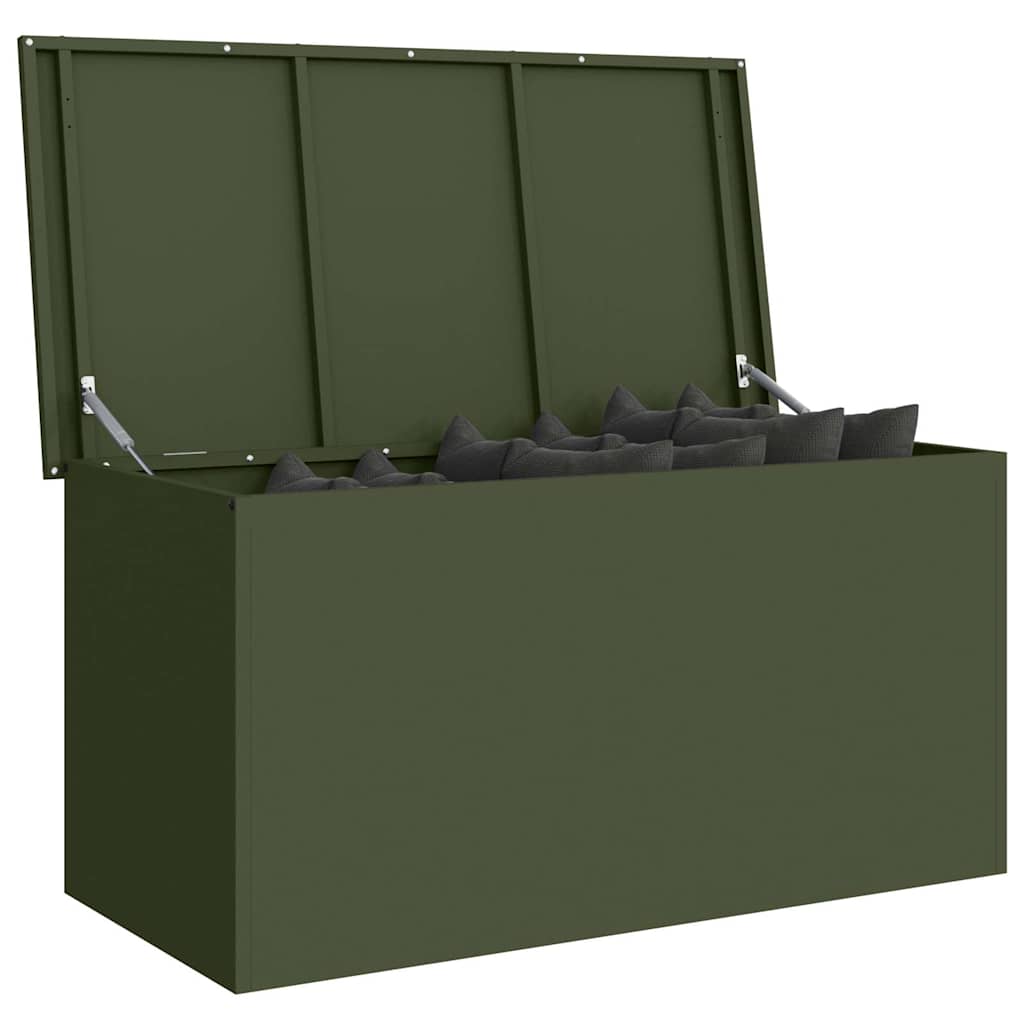Vidaxx Outdoor-Aufbewahrungsbox olivgrün 100 x 50,5 x 50 cm Stahl