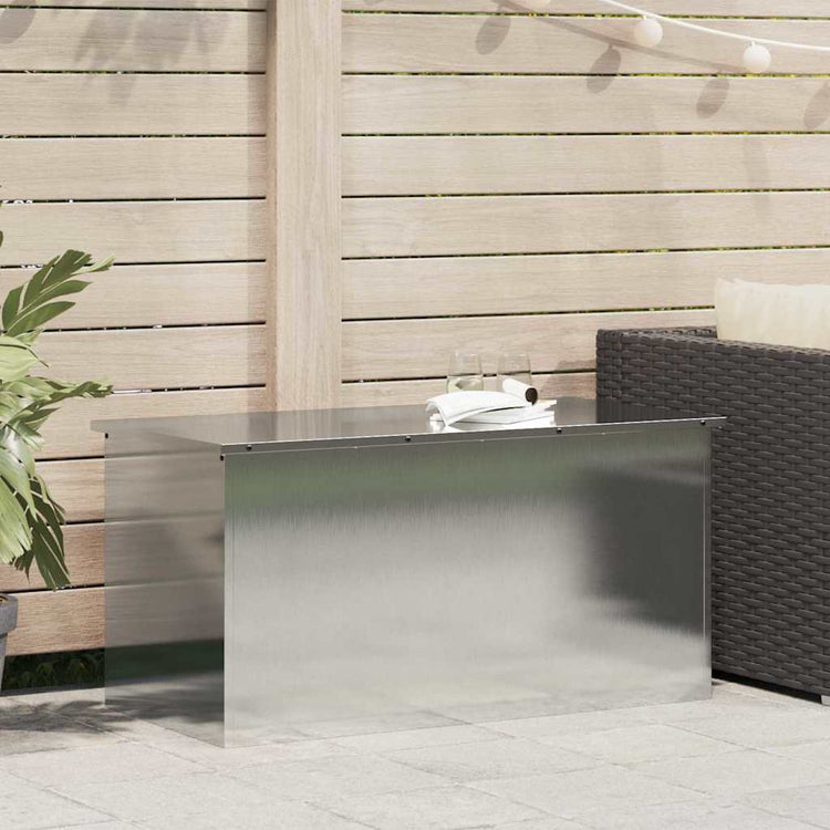 Vidaxx Outdoor-Aufbewahrungsbox Silber 100 x 50,5 x 50 cm Stahl