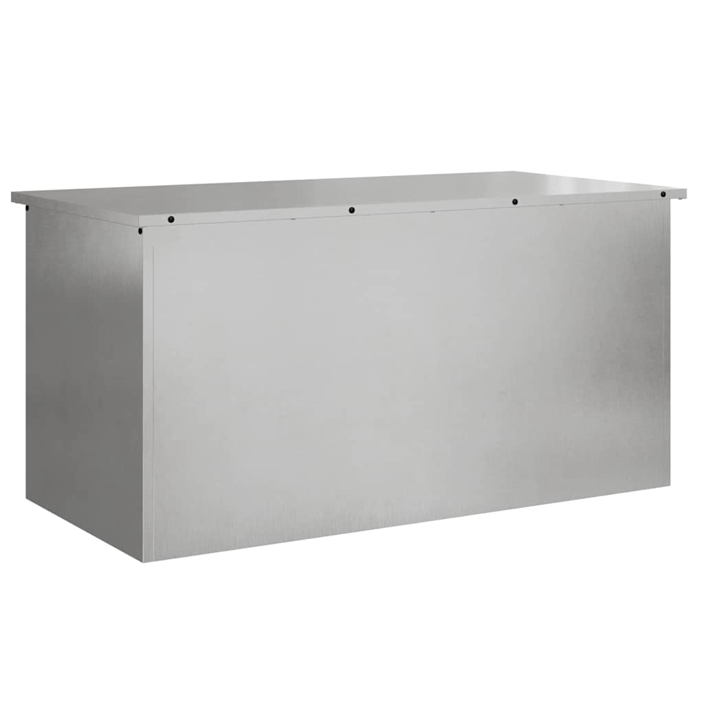 Vidaxx Outdoor-Aufbewahrungsbox Silber 100 x 50,5 x 50 cm Stahl