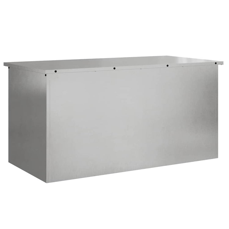 Vidaxx Outdoor-Aufbewahrungsbox Silber 100 x 50,5 x 50 cm Stahl