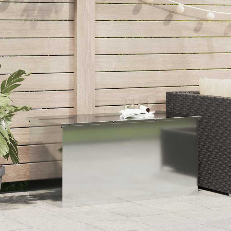 Vidaxx Outdoor-Aufbewahrungsbox Silber 100 x 50,5 x 50 cm Stahl