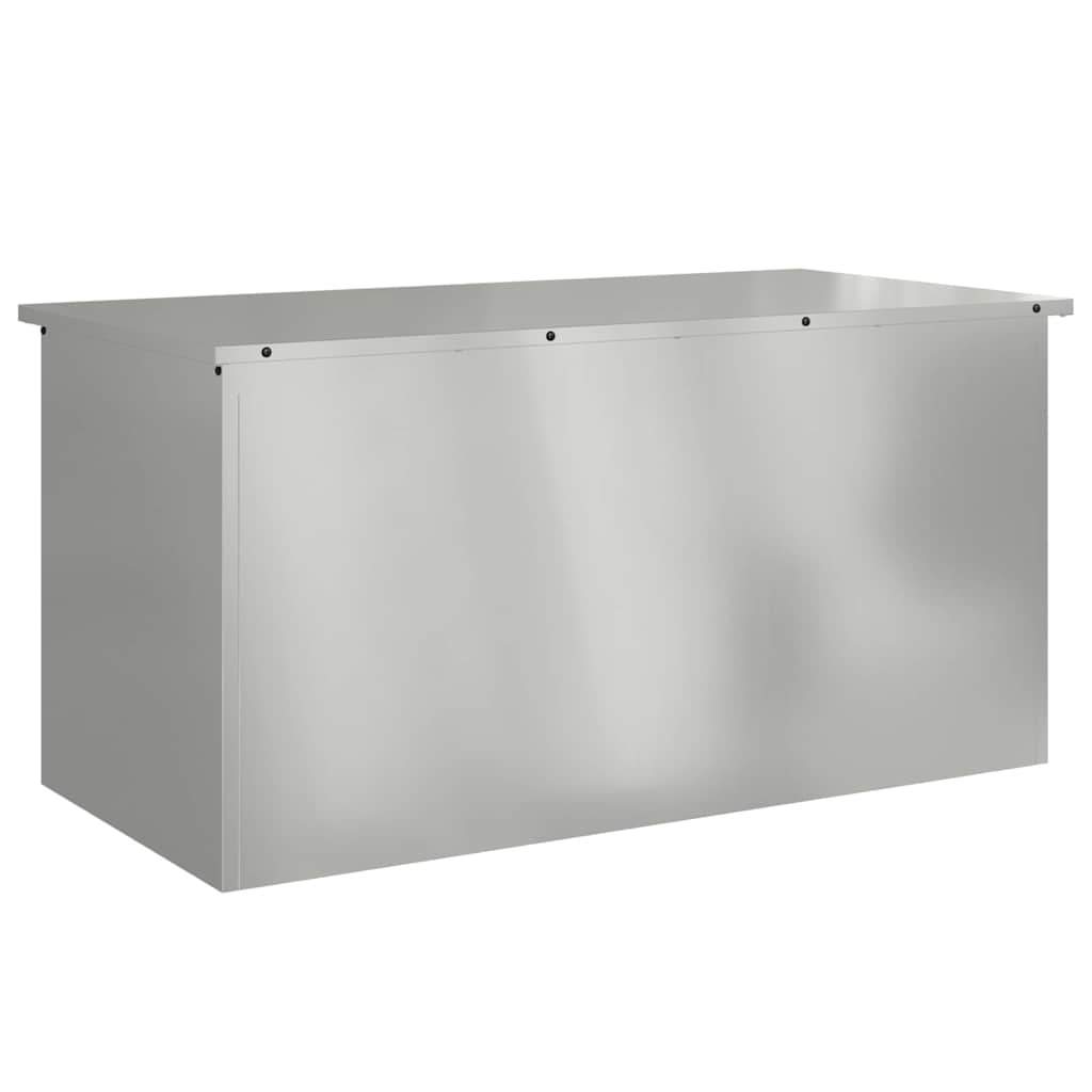 Vidaxx Outdoor-Aufbewahrungsbox Silber 100 x 50,5 x 50 cm Stahl