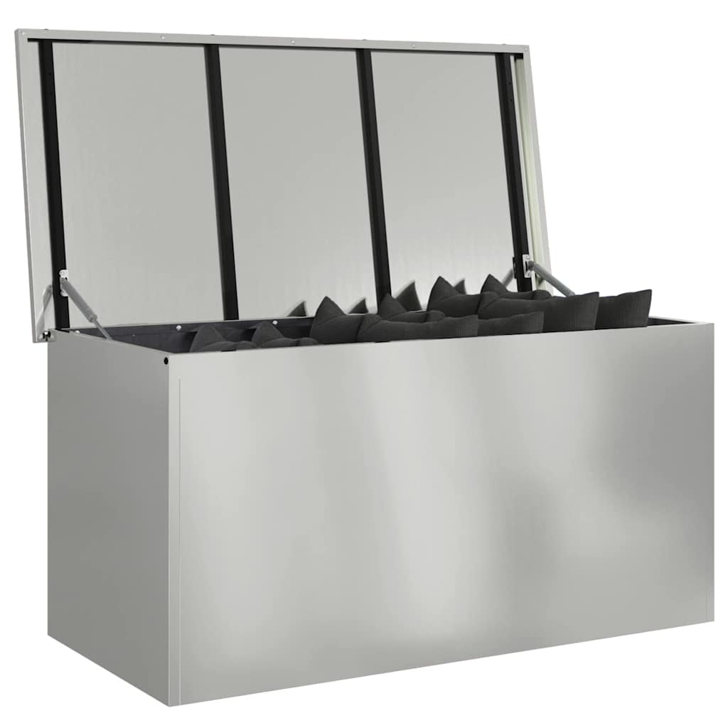 Vidaxx Outdoor-Aufbewahrungsbox Silber 100 x 50,5 x 50 cm Stahl