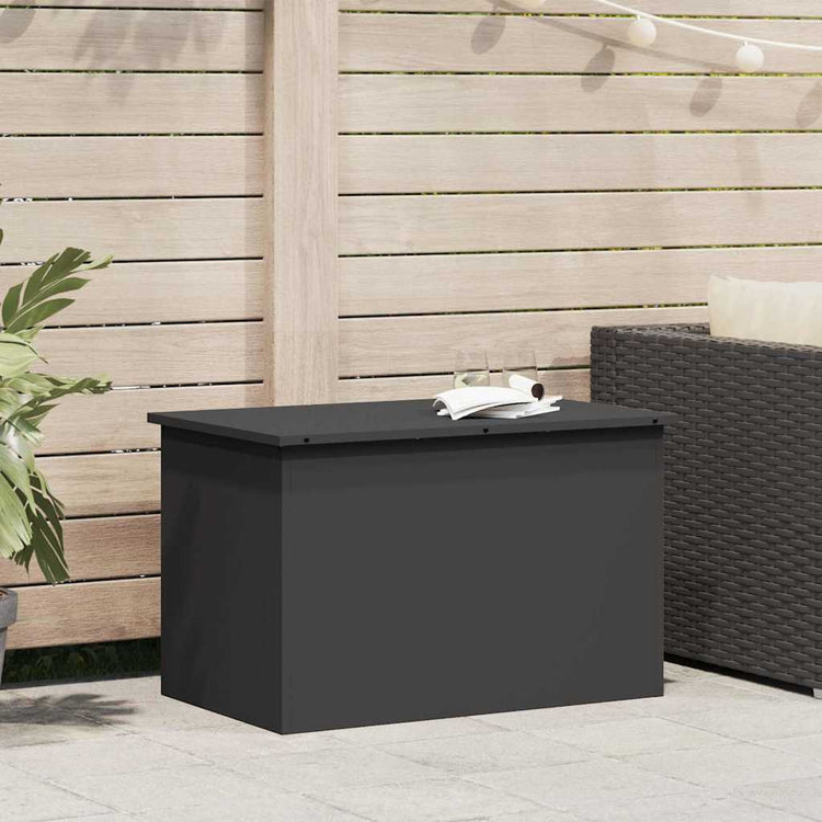 Vidaxx Outdoor-Aufbewahrungsbox schwarz 80 x 50,5 x 50 cm Stahl