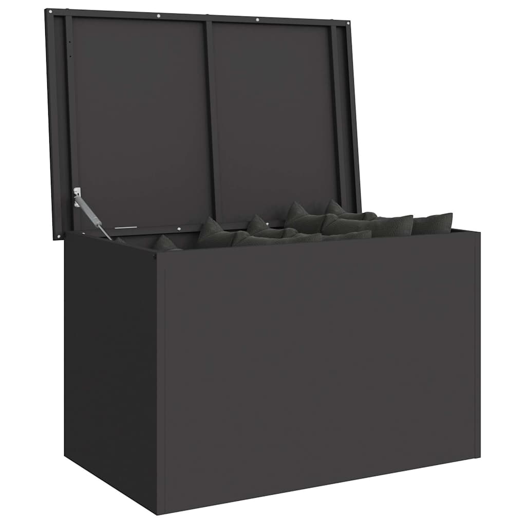 Vidaxx Outdoor-Aufbewahrungsbox schwarz 80 x 50,5 x 50 cm Stahl