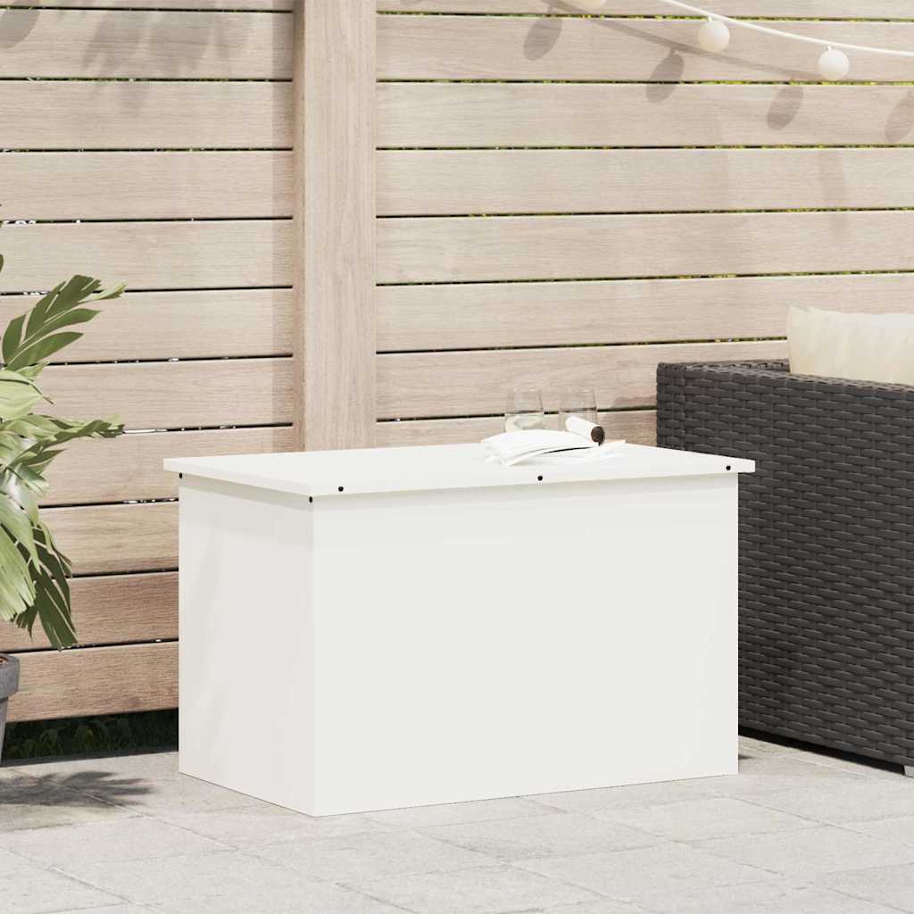 Vidaxx Outdoor-Aufbewahrungsbox weiß 80 x 50,5 x 50 cm Stahl