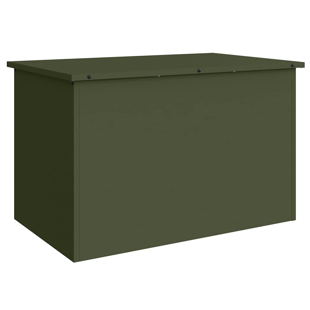 Vidaxx Outdoor-Aufbewahrungsbox mit Stauraum Olivgrün 80 x 50,5 x 50 cm Stahl