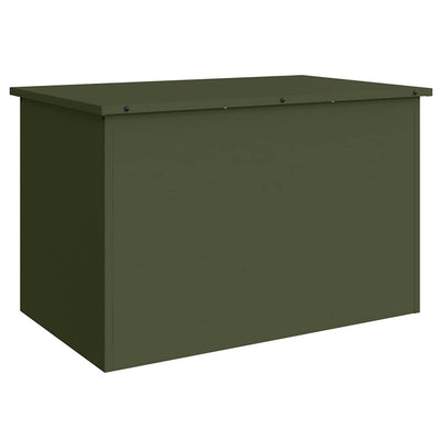 Vidaxx Outdoor-Aufbewahrungsbox mit Stauraum Olivgrün 80 x 50,5 x 50 cm Stahl