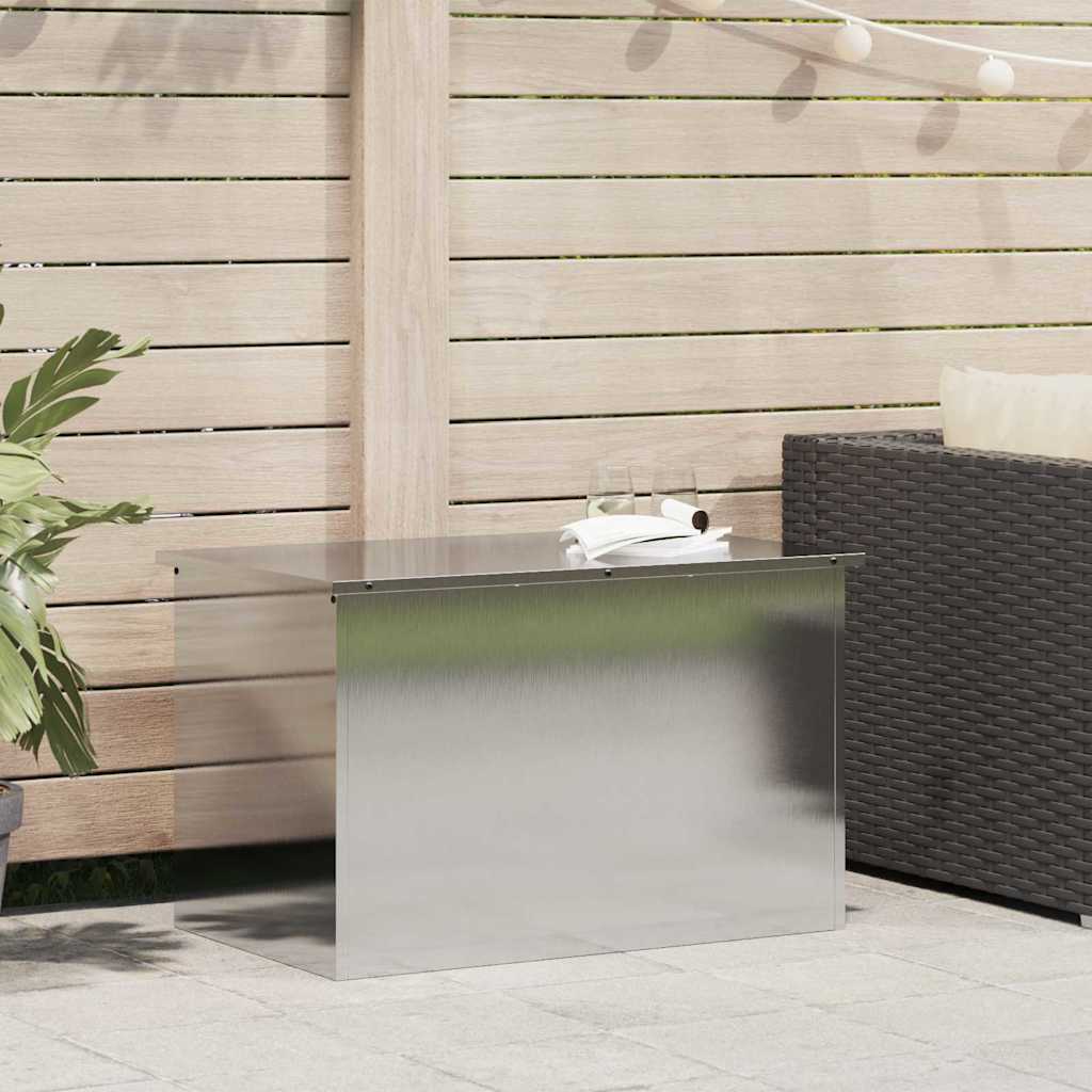Vidaxx Outdoor-Aufbewahrungsbox Silber 80 x 50,5 x 50 cm Stahl