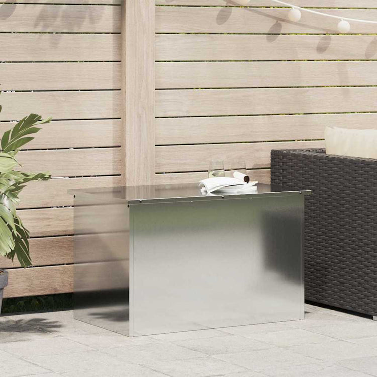 Vidaxx Outdoor-Aufbewahrungsbox Silber 80 x 50,5 x 50 cm Stahl