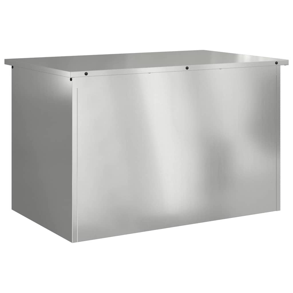 Vidaxx Outdoor-Aufbewahrungsbox Silber 80 x 50,5 x 50 cm Stahl