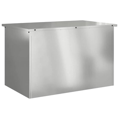 Vidaxx Outdoor-Aufbewahrungsbox Silber 80 x 50,5 x 50 cm Stahl