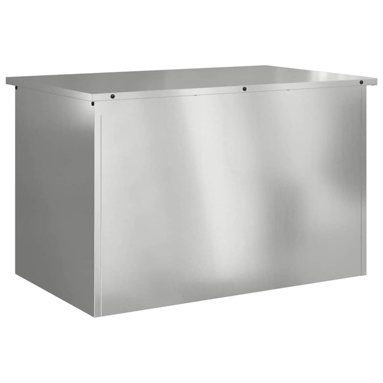 Vidaxx Outdoor-Aufbewahrungsbox Silber 80 x 50,5 x 50 cm Stahl