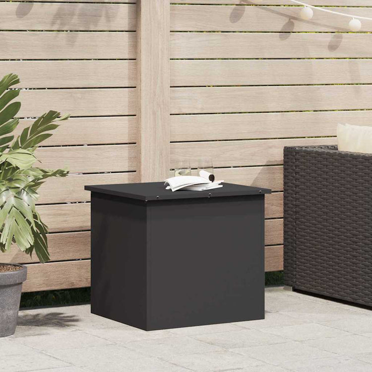 Vidaxx Outdoor-Aufbewahrungsbox schwarz 55 x 50,5 x 50 cm Stahl