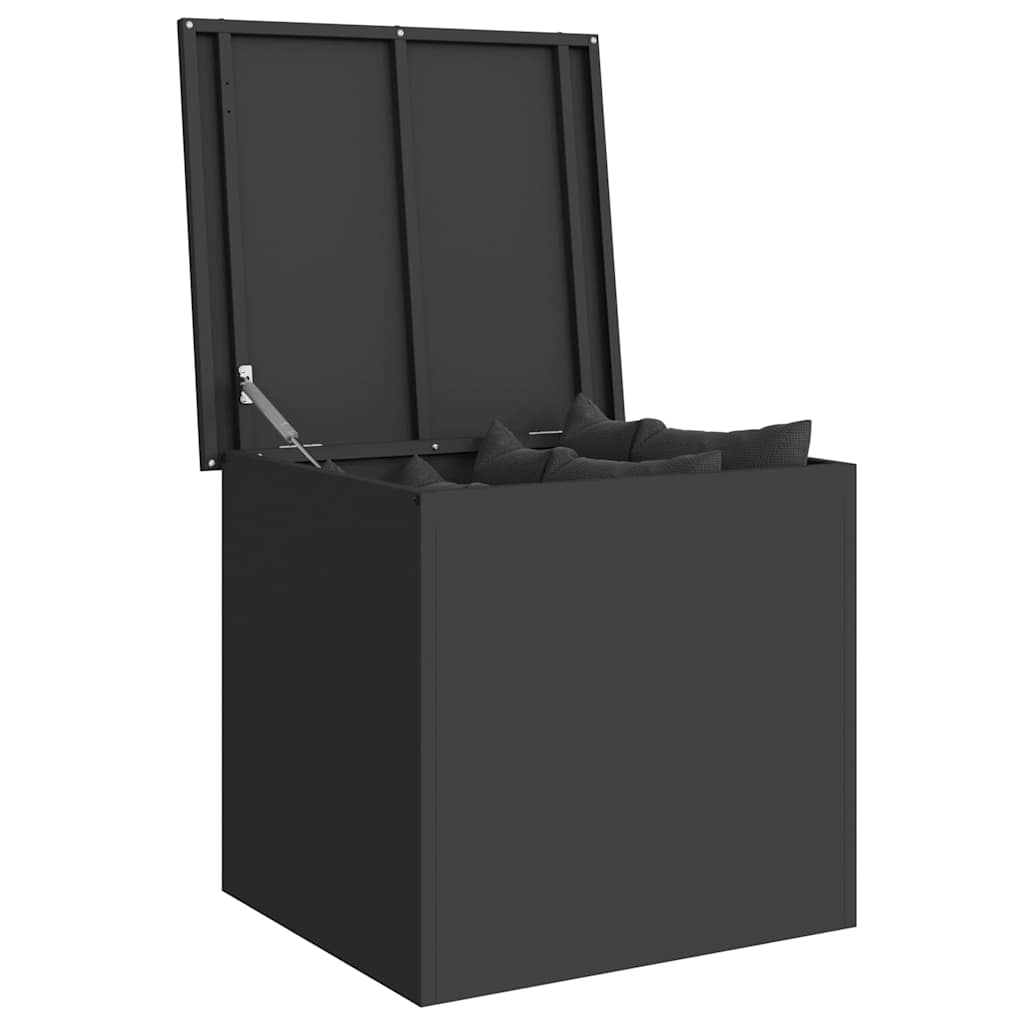 Vidaxx Outdoor-Aufbewahrungsbox schwarz 55 x 50,5 x 50 cm Stahl