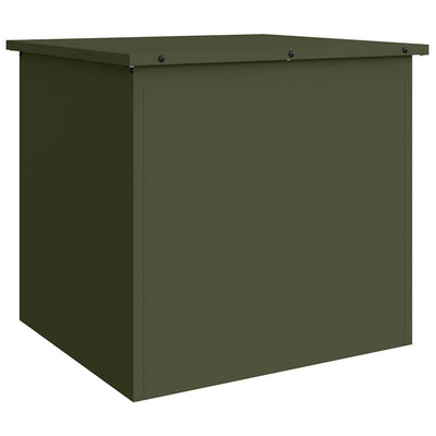 Vidaxx Outdoor-Aufbewahrungsbox olivgrün 55 x 50,5 x 50 cm Stahl
