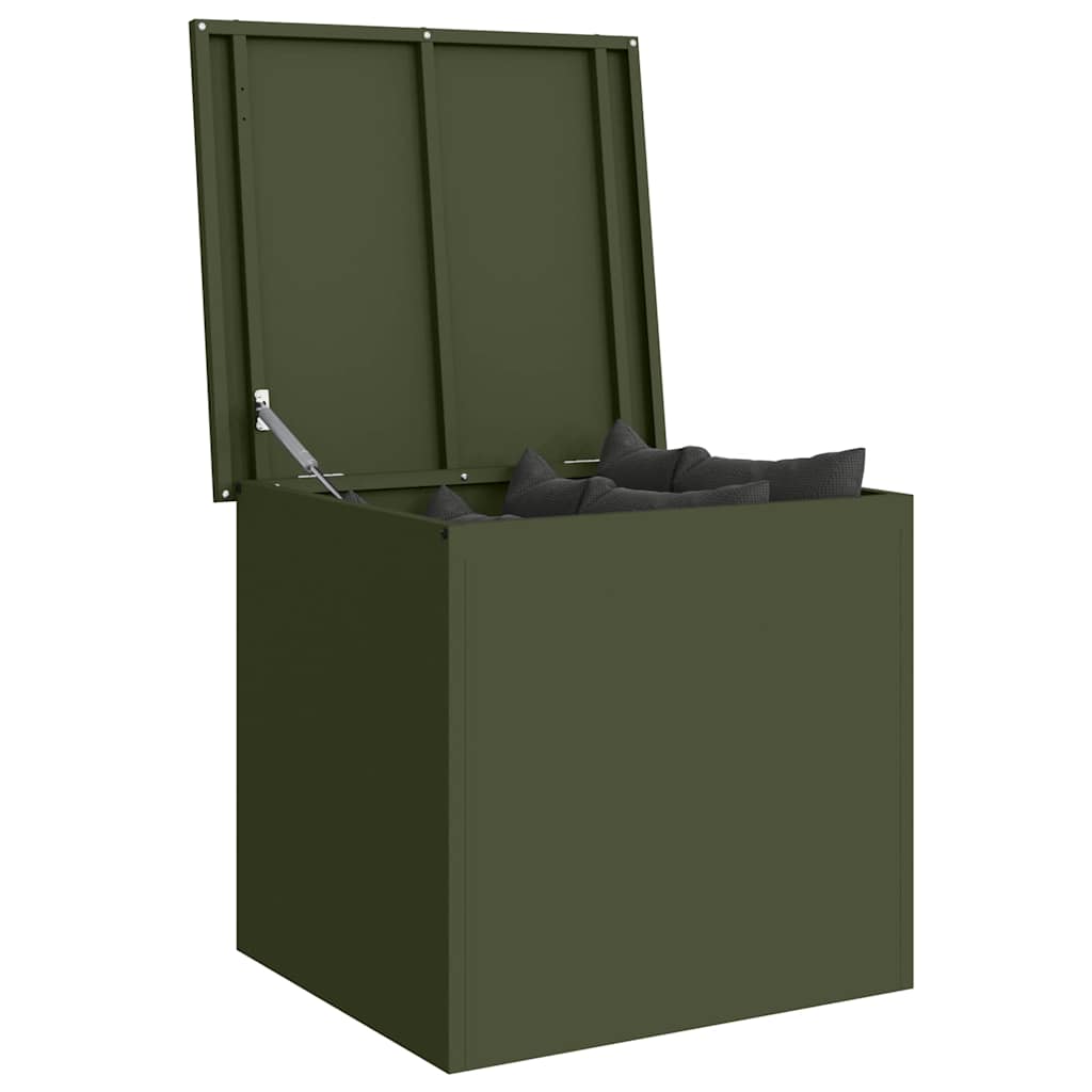 Vidaxx Outdoor-Aufbewahrungsbox olivgrün 55 x 50,5 x 50 cm Stahl