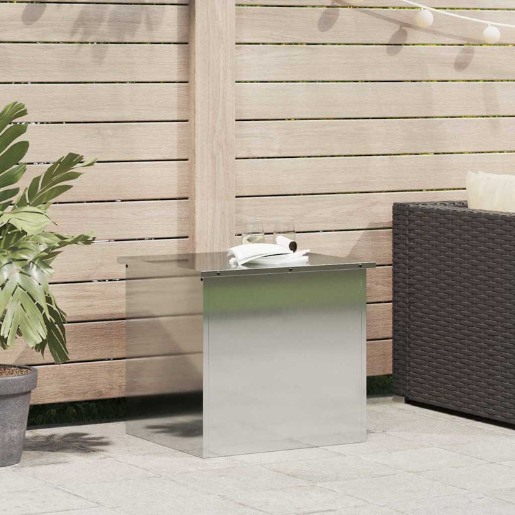Vidaxx Outdoor-Aufbewahrungsbox Silber 55 x 50,5 x 50 cm Stahl