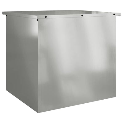 Vidaxx Outdoor-Aufbewahrungsbox Silber 55 x 50,5 x 50 cm Stahl