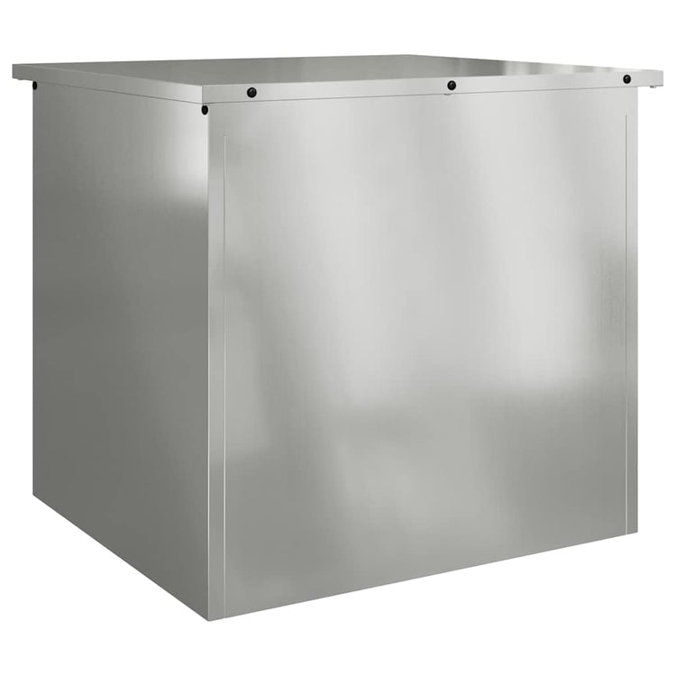 Vidaxx Outdoor-Aufbewahrungsbox Silber 55 x 50,5 x 50 cm Stahl