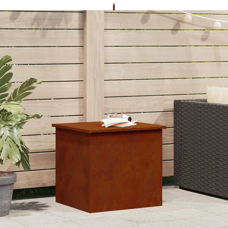 Vidaxx Outdoor-Aufbewahrungsbox rostig 55 x 50,5 x 50 cm Stahl