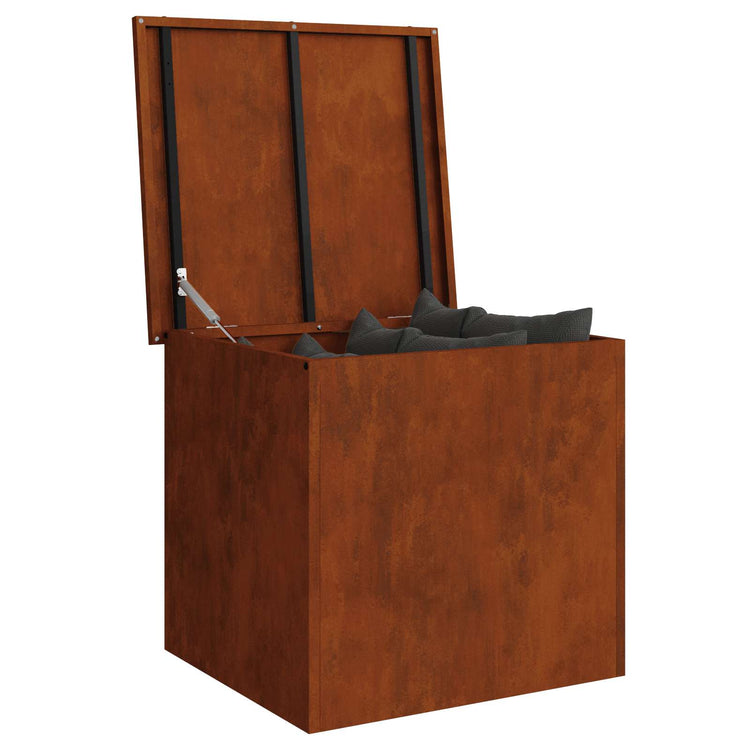 Vidaxx Outdoor-Aufbewahrungsbox rostig 55 x 50,5 x 50 cm Stahl