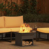 Vidaxl Feuerkorb schwarz 50 x 50 x 40 cm Stahl
