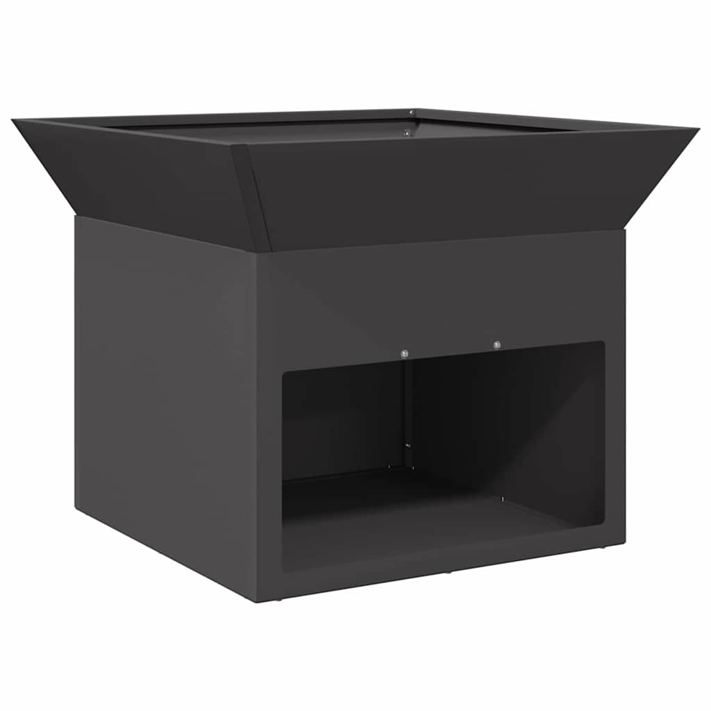 Vidaxl Feuerkorb schwarz 50 x 50 x 40 cm Stahl