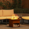 Vidaxl Feuerkorb rostig 50 x 50 x 40 cm Cortenstahl