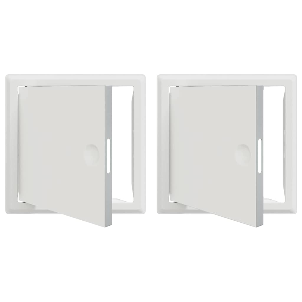 VidaXL Zugangsklappe 2 Stück weiß 63 x 33 x 3 cm Stahl