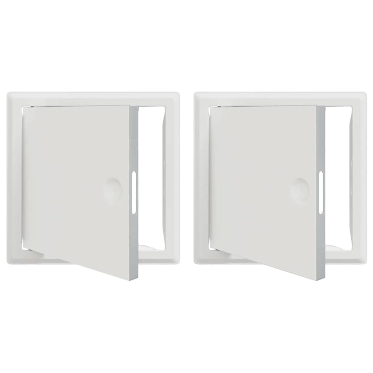 VidaXL Zugangsklappe 2 Stück weiß 63 x 33 x 3 cm Stahl