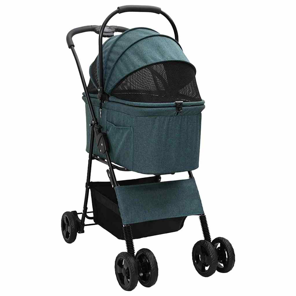 Vidaxx faltbarer Haustierkinderwagen grün 81 x 47 x 99 cm Polyester